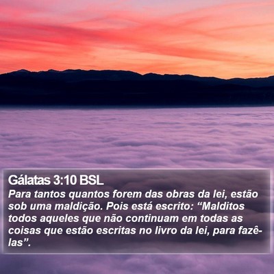 Gálatas 3:10 BSL Bible Verse Image