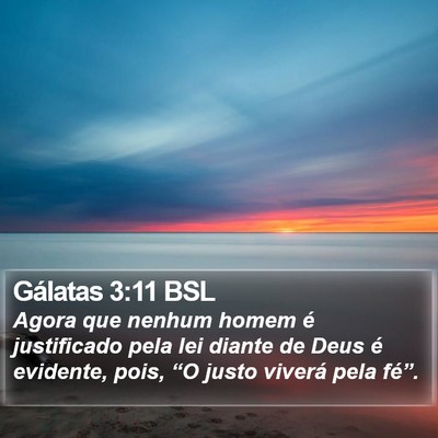 Gálatas 3:11 BSL Bible Verse Image