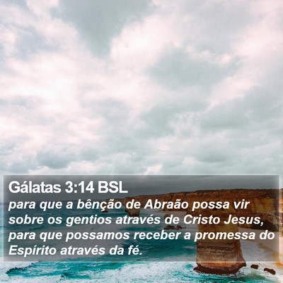 Gálatas 3:14 BSL Bible Verse Image