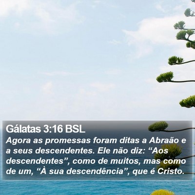 Gálatas 3:16 BSL Bible Verse Image