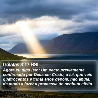 Gálatas 3:17 BSL Bible Verse Image