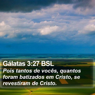 Gálatas 3:27 BSL Bible Verse Image