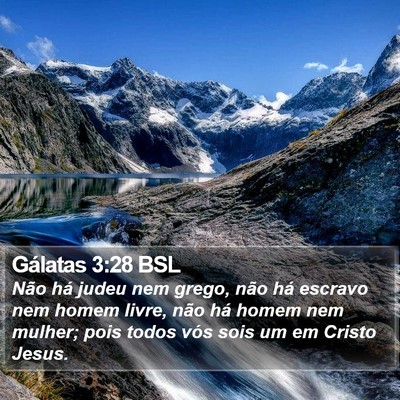 Gálatas 3:28 BSL Bible Verse Image