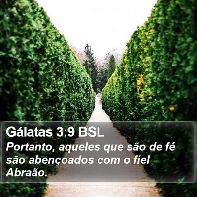 Gálatas 3:9 BSL Bible Verse Image