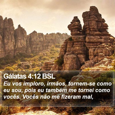 Gálatas 4:12 BSL Bible Verse Image