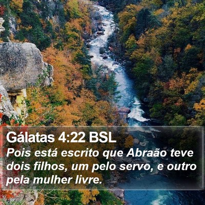 Gálatas 4:22 BSL Bible Verse Image