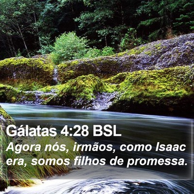 Gálatas 4:28 BSL Bible Verse Image