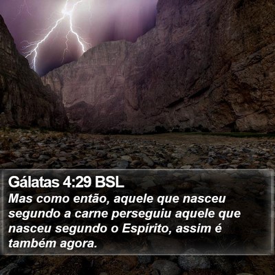 Gálatas 4:29 BSL Bible Verse Image