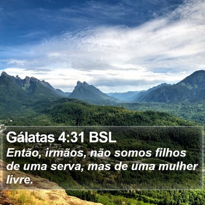 Gálatas 4:31 BSL Bible Verse Image