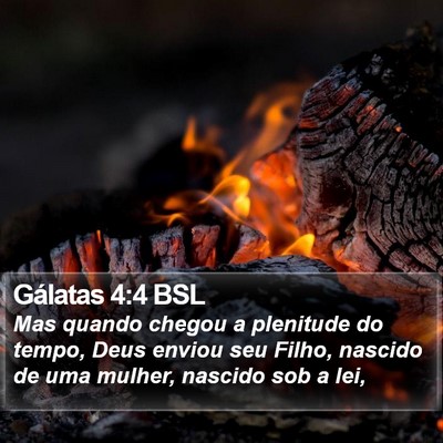 Gálatas 4:4 BSL Bible Verse Image