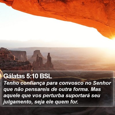 Gálatas 5:10 BSL Bible Verse Image