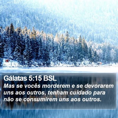 Gálatas 5:15 BSL Bible Verse Image
