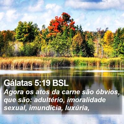Gálatas 5:19 BSL Bible Verse Image