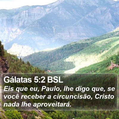Gálatas 5:2 BSL Bible Verse Image
