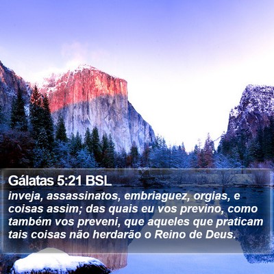 Gálatas 5:21 BSL Bible Verse Image