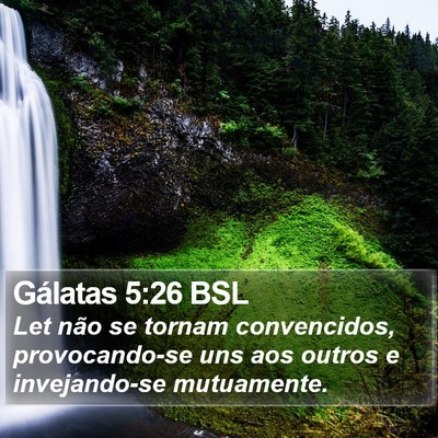 Gálatas 5:26 BSL Bible Verse Image