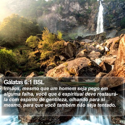 Gálatas 6:1 BSL Bible Verse Image