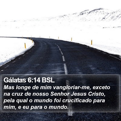 Gálatas 6:14 BSL Bible Verse Image
