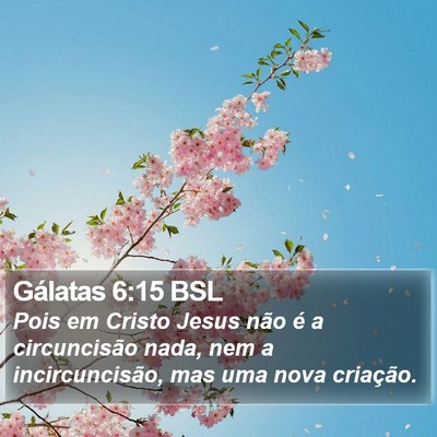 Gálatas 6:15 BSL Bible Verse Image