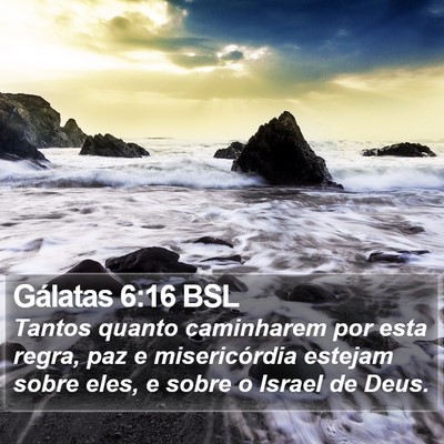 Gálatas 6:16 BSL Bible Verse Image