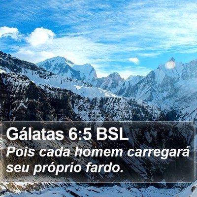 Gálatas 6:5 BSL Bible Verse Image