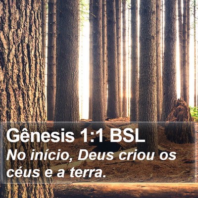 Gênesis 1:1 BSL Bible Verse Image