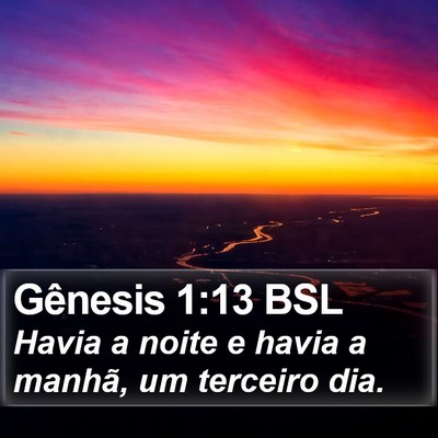 Gênesis 1:13 BSL Bible Verse Image