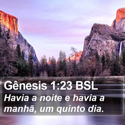 Gênesis 1:23 BSL Bible Verse Image