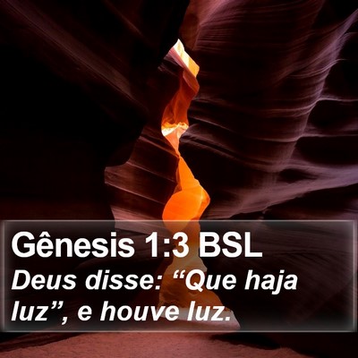Gênesis 1:3 BSL Bible Verse Image