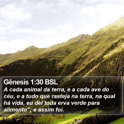 Gênesis 1:30 BSL Bible Verse Image