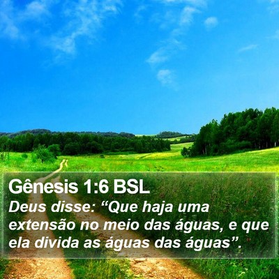 Gênesis 1:6 BSL Bible Verse Image