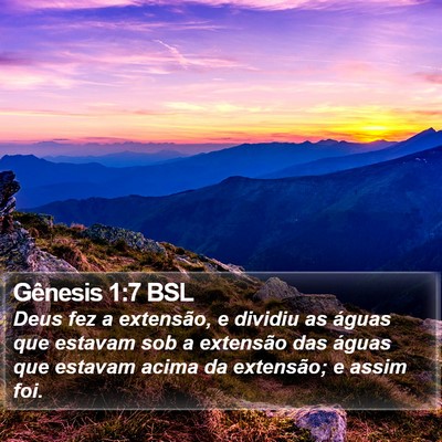 Gênesis 1:7 BSL Bible Verse Image