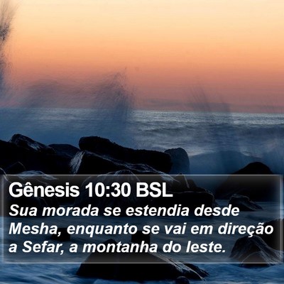 Gênesis 10:30 BSL Bible Verse Image