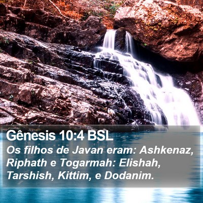 Gênesis 10:4 BSL Bible Verse Image