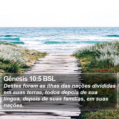 Gênesis 10:5 BSL Bible Verse Image
