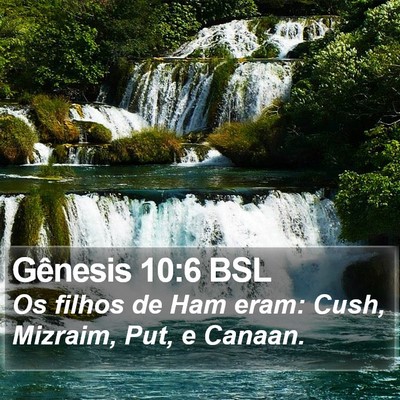 Gênesis 10:6 BSL Bible Verse Image