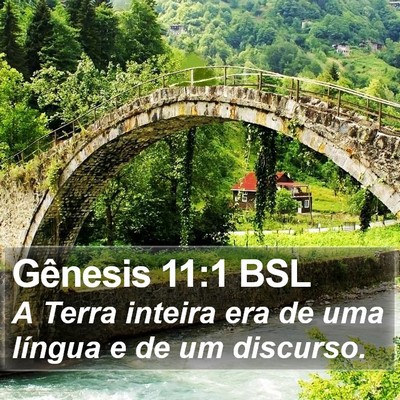 Gênesis 11:1 BSL Bible Verse Image