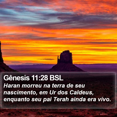 Gênesis 11:28 BSL Bible Verse Image