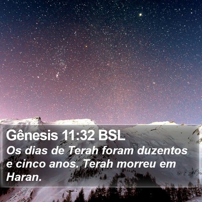 Gênesis 11:32 BSL Bible Verse Image