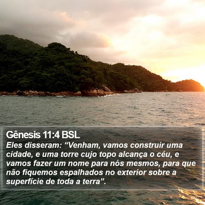 Gênesis 11:4 BSL Bible Verse Image
