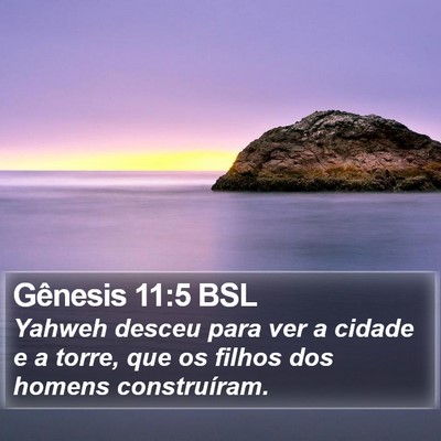 Gênesis 11:5 BSL Bible Verse Image