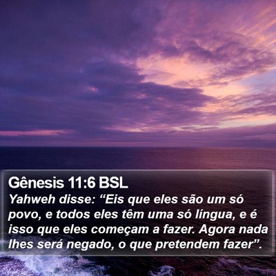 Gênesis 11:6 BSL Bible Verse Image