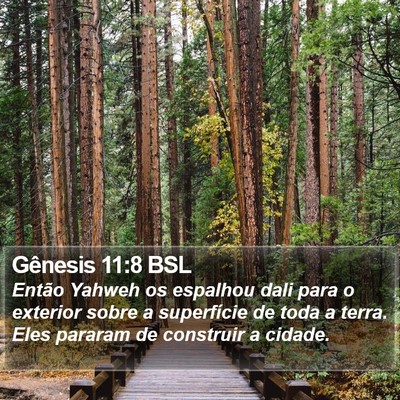Gênesis 11:8 BSL Bible Verse Image