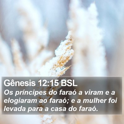 Gênesis 12:15 BSL Bible Verse Image