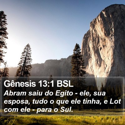 Gênesis 13:1 BSL Bible Verse Image