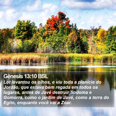 Gênesis 13:10 BSL Bible Verse Image