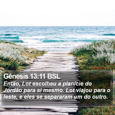 Gênesis 13:11 BSL Bible Verse Image
