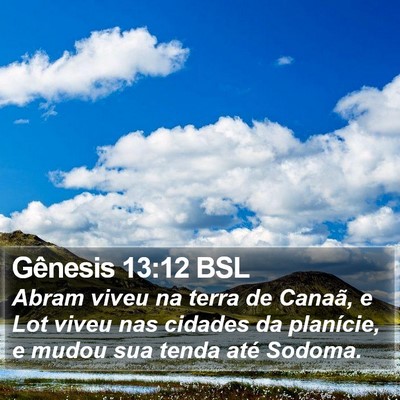 Gênesis 13:12 BSL Bible Verse Image