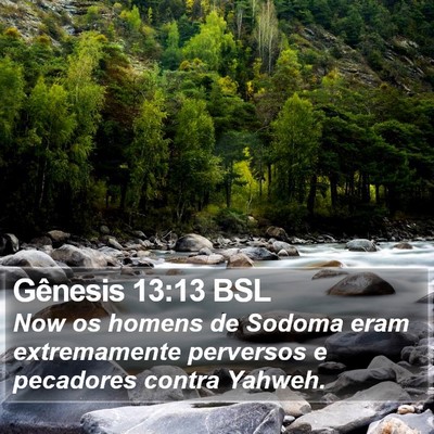 Gênesis 13:13 BSL Bible Verse Image
