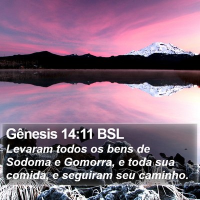 Gênesis 14:11 BSL Bible Verse Image